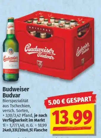 NP Discount Budweiser Budvar Bierspezialität Angebot