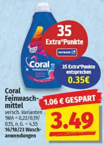 NP Discount Coral Feinwaschmittel Angebot