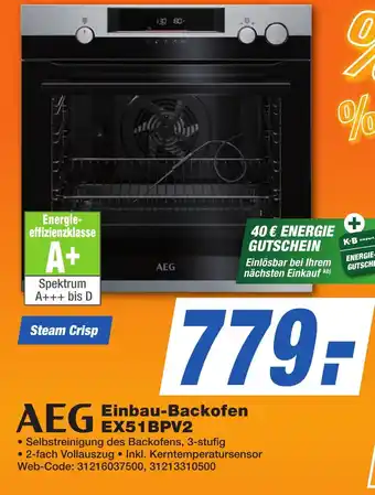 K+B Expert AEG Einbau-Backofen EX51BPV2 Angebot