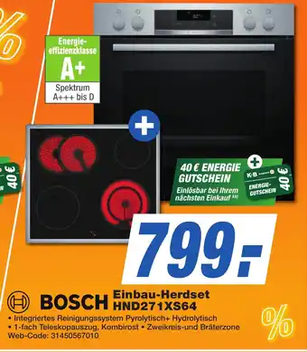 K+B Expert BOSCH Einbau-Herdset HND271XS64 Angebot