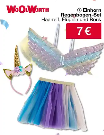 Woolworth Einhorn Regenbogen-Set Angebot