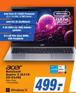 K+B Expert acer Notebook Aspire 3 (A315- 59-53JW) Angebot