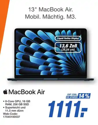 K+B Expert MacBook Air 13" Angebot