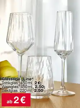 Woolworth Glasserie,,Line" Trinkglas Angebot