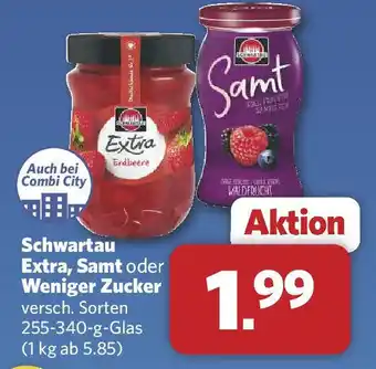 Combi Schwartau Extra, Samt oder Weniger Zucker Angebot