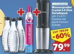 Combi sodastream Wassersprudler Crystal 3.0 titan Vorteilspack Angebot