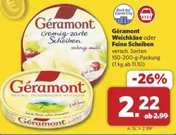 Combi Géramont Weichkäse oder Feine Scheiben Angebot