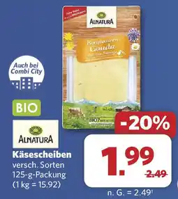 Combi ALNATURA Käsescheiben Angebot