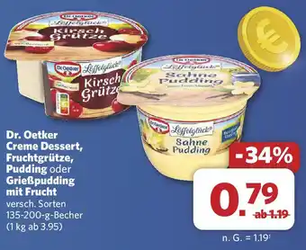 Combi Dr. Oetker Creme Dessert, Fruchtgrütze, Pudding oder Grieẞpudding mit Frucht Angebot