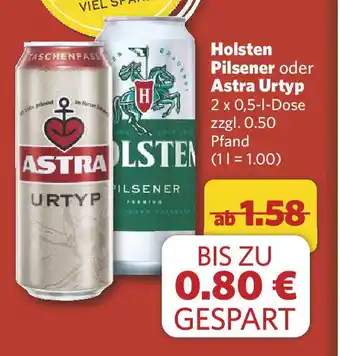 Combi Holsten Pilsener oder Astra Urtyp Angebot