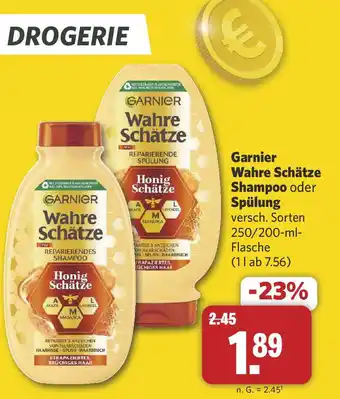 Combi Garnier Wahre Schätze Shampoo oder Spülung Angebot