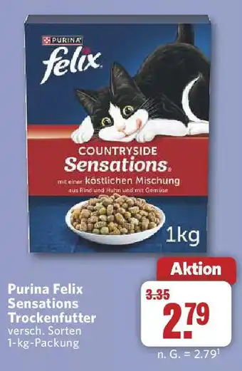 Combi Purina Felix Sensations Trockenfutter Angebot