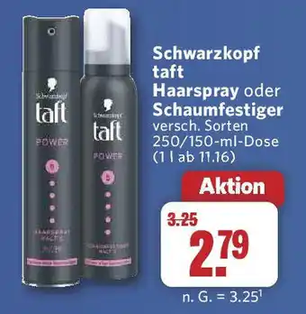 Combi Schwarzkopf taft Haarspray oder Schaumfestiger Angebot