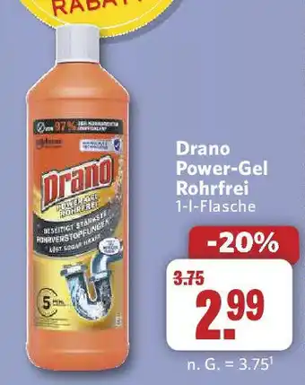 Combi Drano Power-Gel Rohrfrei Angebot