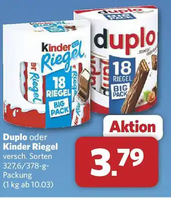 Combi Duplo oder Kinder Riegel Angebot