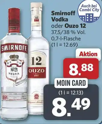 Combi Smirnoff Vodka oder Ouzo 12 Angebot