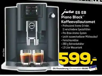 Euronics Jura E6 (EB) Piano Black Kaffeevollautomat Angebot