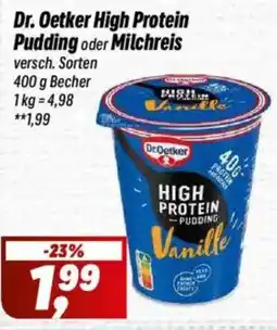 Simmel Dr. Oetker High Protein Pudding oder Milchreis Angebot