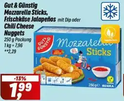 Simmel Gut & Günstig Mozzarella Sticks, Frischkäse Jalapeños mit Dip oder Chili Cheese Nuggets Angebot