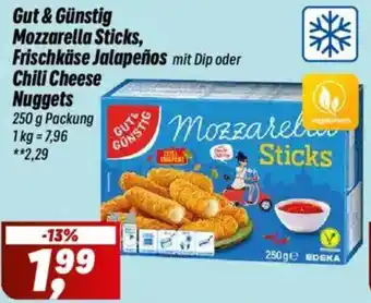 Simmel Gut & Günstig Mozzarella Sticks, Frischkäse Jalapeños mit Dip oder Chili Cheese Nuggets Angebot