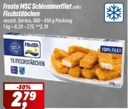 Simmel Frosta MSC Schlemmerfilet oder Fischstäbchen Angebot