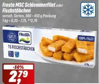 Simmel Frosta MSC Schlemmerfilet oder Fischstäbchen Angebot