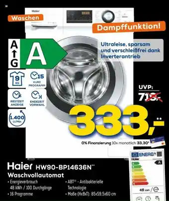 Euronics Haier HW90-BP14636N Waschvollautomat Angebot