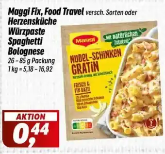 Simmel Maggi Fix, Food Travel oder Herzensküche Würzpaste Spaghetti Bolognese Angebot