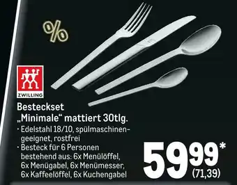 METRO Zwilling besteckset „minimale“ mattiert 30tlg. Angebot