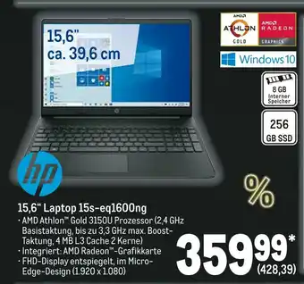 METRO Hp 15,6“ laptop 15s-eq1600ng Angebot