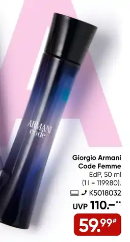 Galeria Giorgio Armani Code Femme Angebot