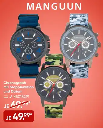 Galeria MANGUUN Chronograph mit Stoppfunktion und Datum Angebot