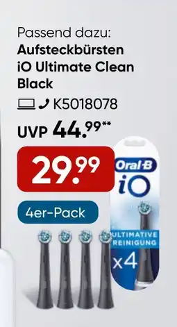 Galeria ORAL B Aufsteckbürsten iO Ultimate Clean Black Angebot