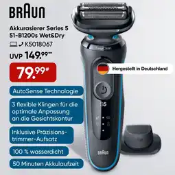 Galeria BRAUN Akkurasierer Series 5 51-B1200s Wet&Dry Angebot