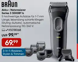 Galeria BRAUN Akku-/Netzrasierer Series 3 3000BT b Angebot