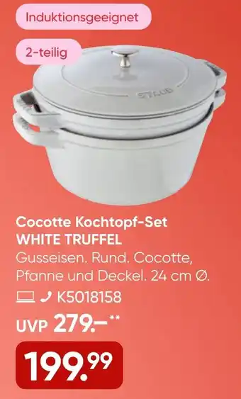 Galeria Cocotte Kochtopf-Set WHITE TRUFFEL Angebot