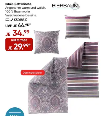 Galeria BIERBAUM Biber-Bettwäsche Angebot