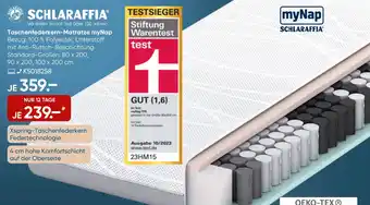 Galeria SCHLARAFFIA Taschenfederkern-Matratze myNap Angebot