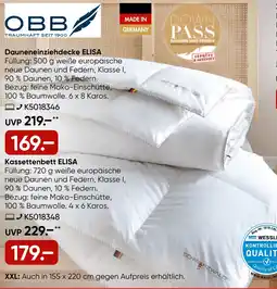 Galeria OBB Dauneneinziehdecke ELISA Angebot