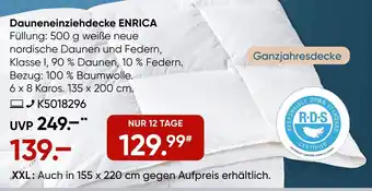 Galeria Dauneneinziehdecke ENRICA Angebot