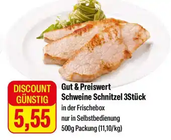 Feneberg Gut & Preiswert GÜNSTIG Schweine Schnitzel 3Stück Angebot