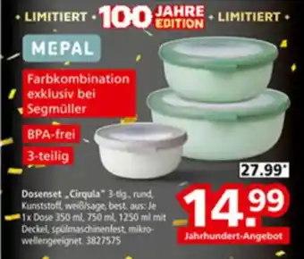 Segmüller MEPAL Dosenset „Cirqula 3-tig Angebot