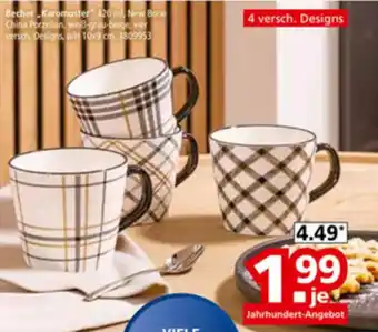 Segmüller Becher Karomuster Angebot