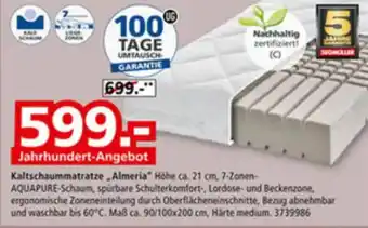 Segmüller Kaltschaummatratze Almeria Angebot