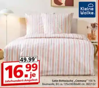 Segmüller Kleine Wolke Satin-Bettwäsche „Cremona" Angebot