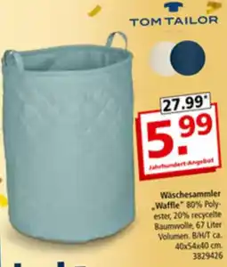 Segmüller TOM TAILOR Wäschesammler Waffle" Angebot