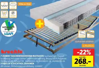 SCONTO Breckle 7-zonen-taschenfederkern-matratze Stabiler Schichtholzrahmen Angebot