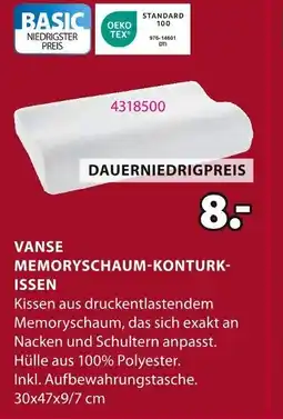 Jysk Vanse memoryschaum-konturk- issen Angebot