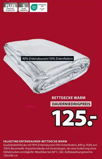 Jysk Falketind entendaunen-bettdecke warm Angebot