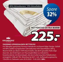 Jysk KRONBORG Fagernes gänsedaunen-bettdecke Angebot